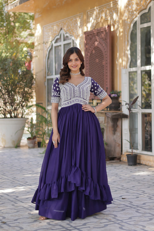 Lehenga With Readymade Slit Cut Long Kurti Set