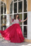 Lehenga With Readymade Slit Cut Long Kurti Set