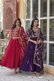 Amira Georgette Gown with Dupatta