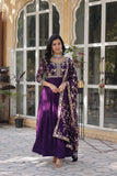 Amira Georgette Gown with Dupatta