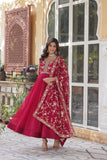 Amira Georgette Gown with Dupatta