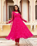 Pure Georgette Bandhani Anarkali Kurti Set