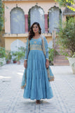 Divya Georgette Gown with Dupatta