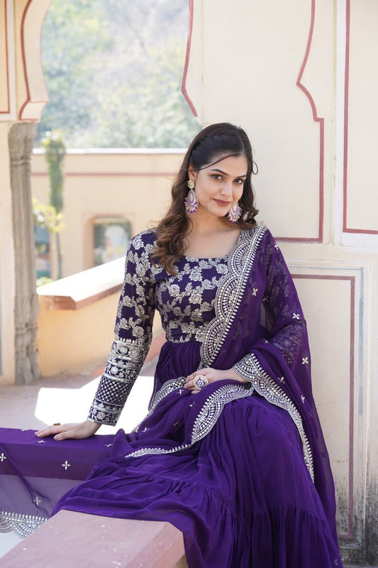 Shristi Georgette Gown with Dupatta