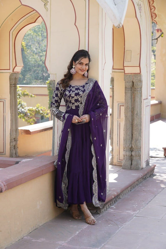 Shristi Georgette Gown with Dupatta