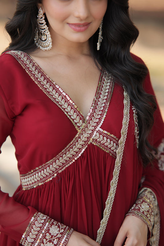Janvi Designer Gown with Dupatta