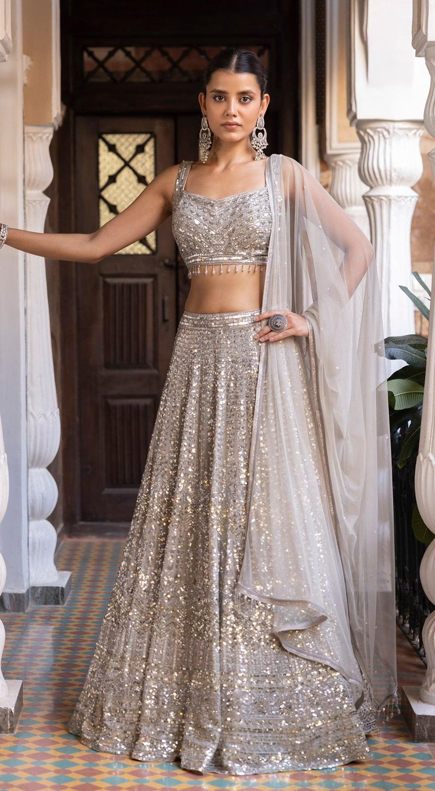 High Demanding Lehenga Embellished With Beautiful Sequence