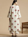 Premium Floral Print A-line Dress Cotton Kurta Palazzo Set