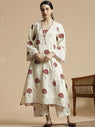 Premium Floral Print A-line Dress Cotton Kurta Palazzo Set