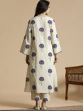 Premium Floral Print A-line Dress Cotton Kurta Palazzo Set