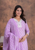 Straight Style Kurti Pant and Dupatta Sets