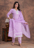 Straight Style Kurti Pant and Dupatta Sets