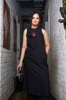 Beautifully Black A-line Cotton Kurta Set Pure Cotton Slub