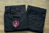 Beautifully Black A-line Cotton Kurta Set Pure Cotton Slub