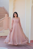 Fancy Chiffon Anarkali Gown With Dupatta