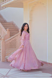 Fancy Chiffon Anarkali Gown With Dupatta