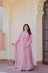 Fancy Chiffon Anarkali Gown With Dupatta