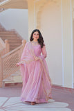 Fancy Chiffon Anarkali Gown With Dupatta