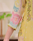 Yellow Beautiful Pakistani Muslin Shalwar Suit
