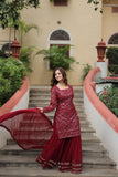 Premium Designer Readymade Top-Sharara-Dupatta