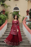 Premium Designer Readymade Top-Sharara-Dupatta