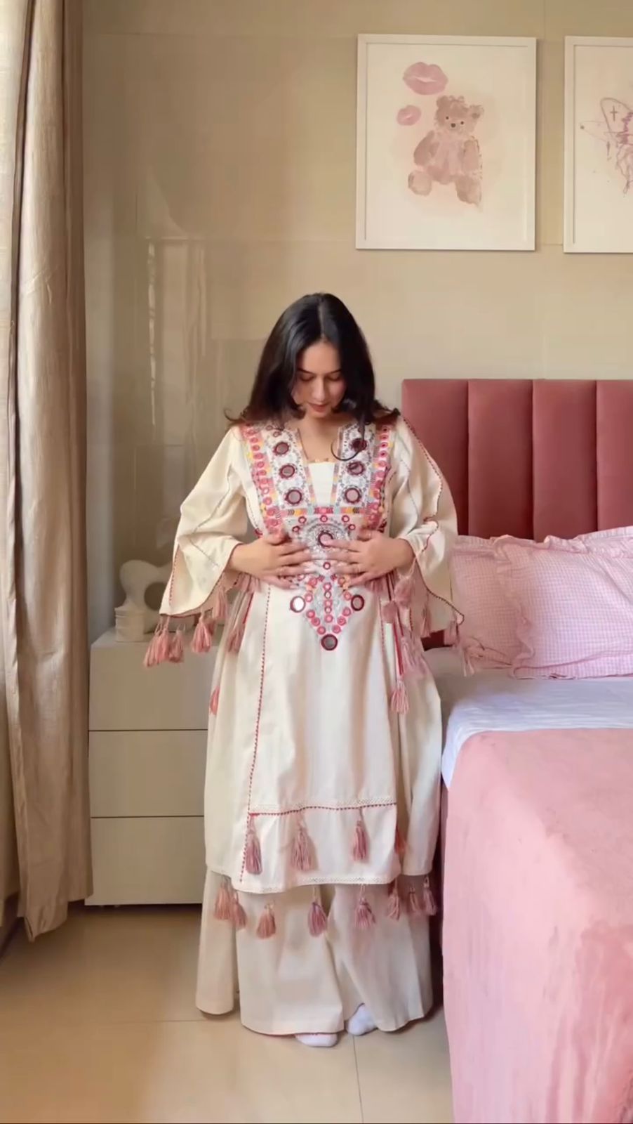 Shivika Beautiful Designer Peplum & Bell Bottom Set