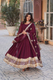 Zahra Sequin Embroidered Party Gown With Dupatta