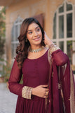 Zahra Sequin Embroidered Party Gown With Dupatta
