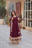 Zahra Sequin Embroidered Party Gown With Dupatta