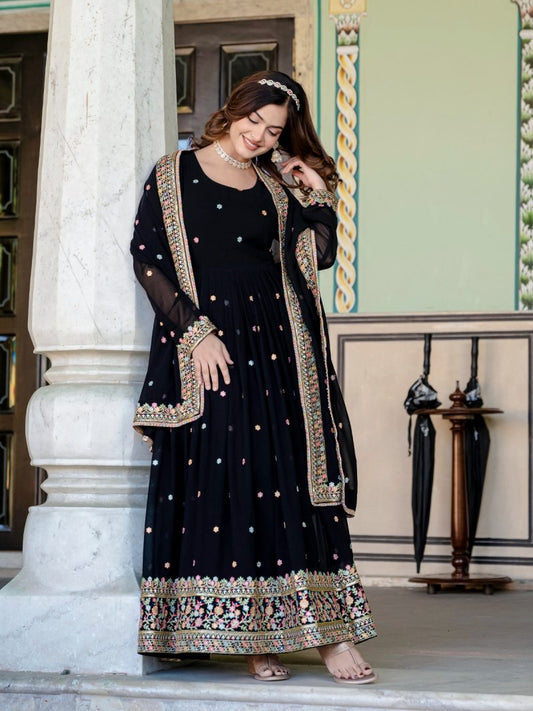 Deepali Readymade Gown With Dupatta