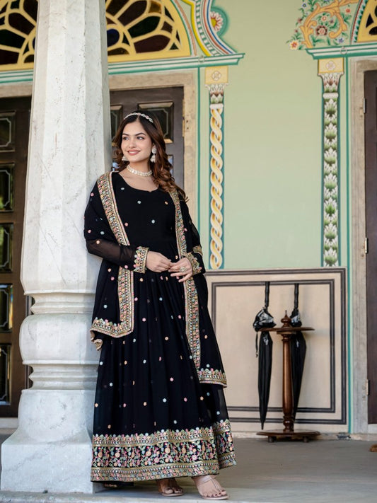 Deepali Readymade Gown With Dupatta