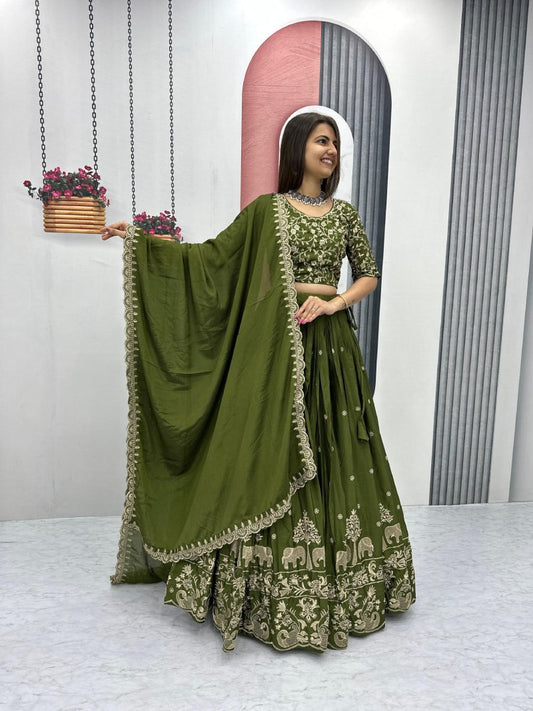 Đěsigner Sequence Lehenga -Choli With Dupatta Set