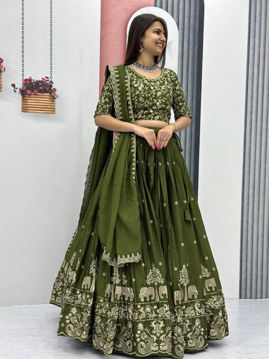 Đěsigner Sequence Lehenga -Choli With Dupatta Set