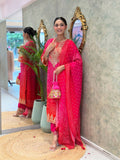 Designer Party Wear Chinon Silk Kurta Set