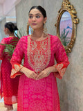Designer Party Wear Chinon Silk Kurta Set