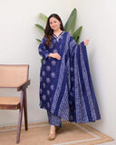 Meenakshi Cotton Print With Work and Dupatta