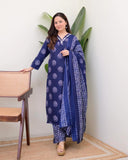 Meenakshi Cotton Print With Work and Dupatta