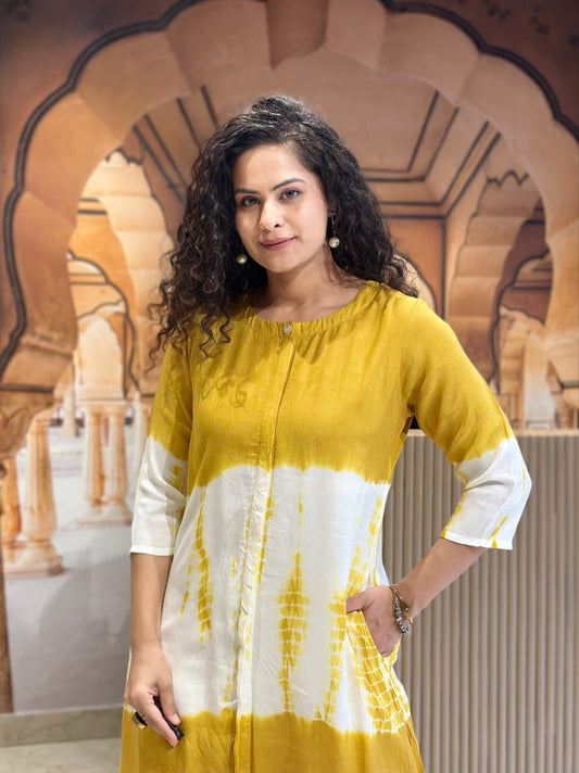 Premium Tie-dye Fine cotton kurti Pant set