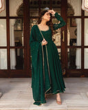 Georgette beautiful gown with dupatta Set