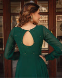 Georgette beautiful gown with dupatta Set