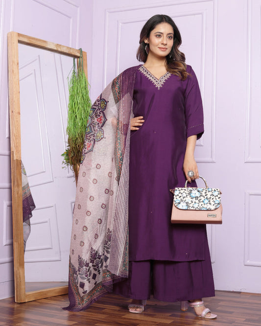 Roman Cotton Silk Kurti Pant Set