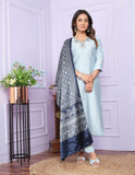 Cotton Pista Silk Kurti Pant Set