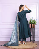 Russian Cotton Hand Work Silk Kurti Pant Set