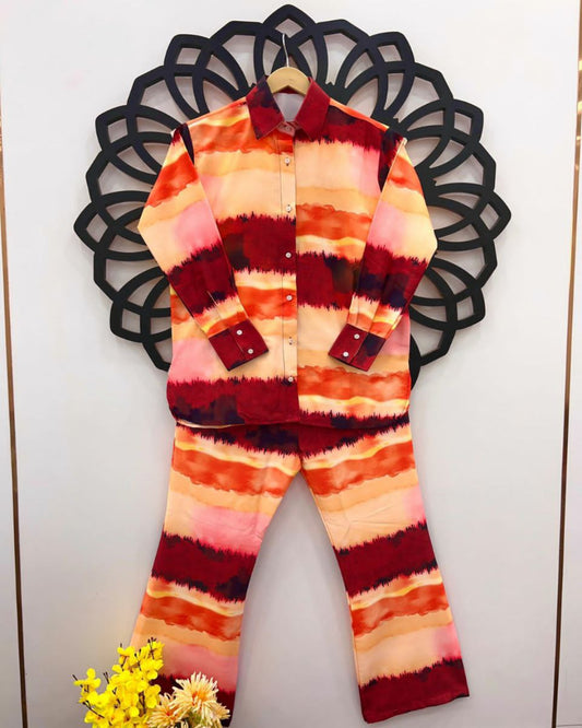 Printed Casual Look CORD SET Fully Stitched